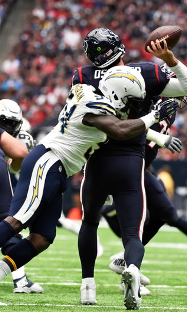 Osweiler struggles again as Chargers beat Texans 21-13